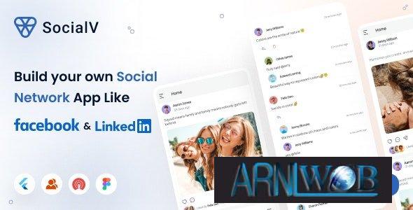 SocialV version 730 Social Network app built with Flutter