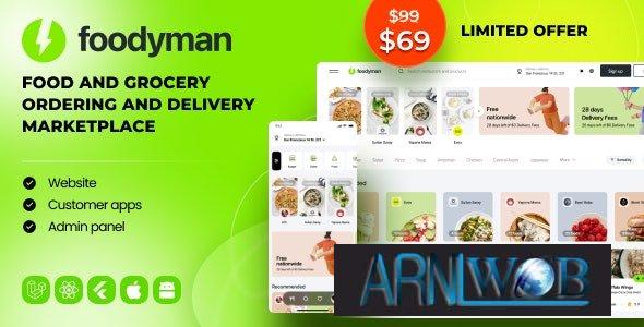 Multi Restaurant Food and Grocery App Foodyman Version 2024 19