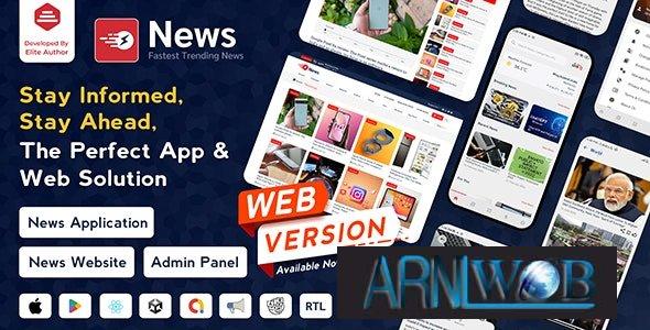 Latest Version of News App and Website with Admin Panel.j