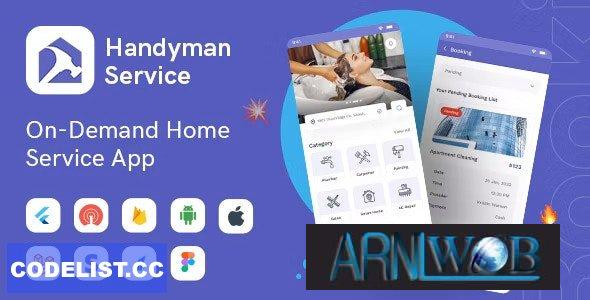 Complete Flutter On Demand Home Services App – Handyman Service v1052