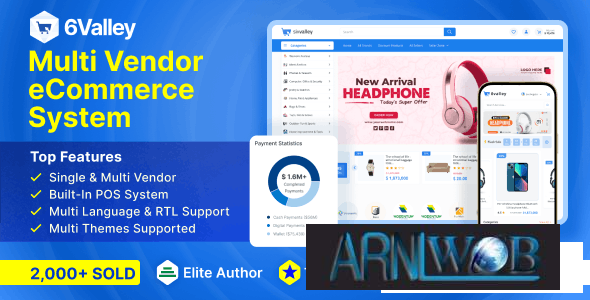 Complete Multi Vendor E commerce Solution 6valley v142 Mobile App Web Platform