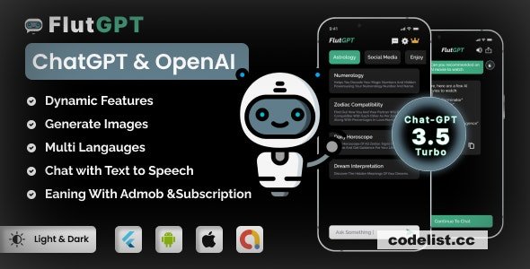FlutGpt Version 24 Complete ChatGPT Flutter Application for Developers