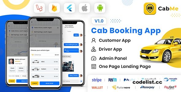 CabME v332 The Ultimate Flutter Taxi Booking Solution for Your