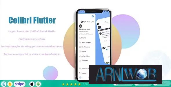 ColibriSM Flutter v105 Enhance Your ColibriSM Social PHP Script
