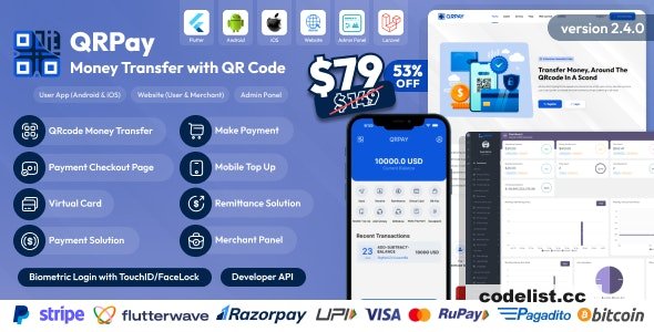 QRPay 250 Complete QR Code Money Transfer Solution Free