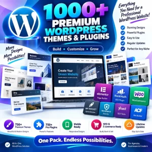1000+ Premium WordPress Themes and Plugins bundle for website design