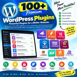 100+ Premium WordPress Plugins for SEO, speed, security and website design
