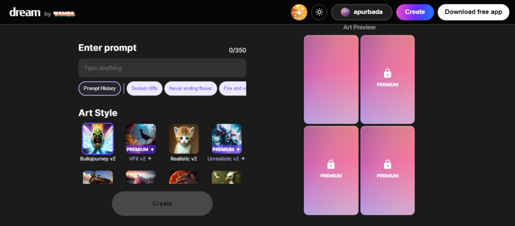 WOMBO Dream - Top 10 Free AI tools