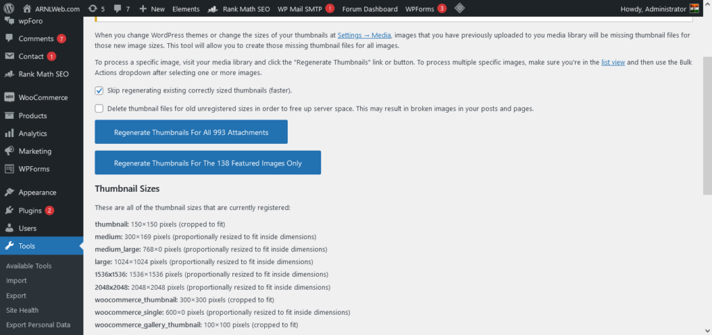 How to Use the Regenerate Thumbnails Plugin