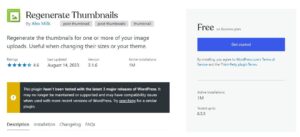 Regenerate Thumbnails Plugin