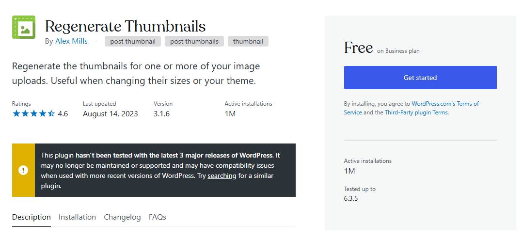Regenerate Thumbnails Plugin