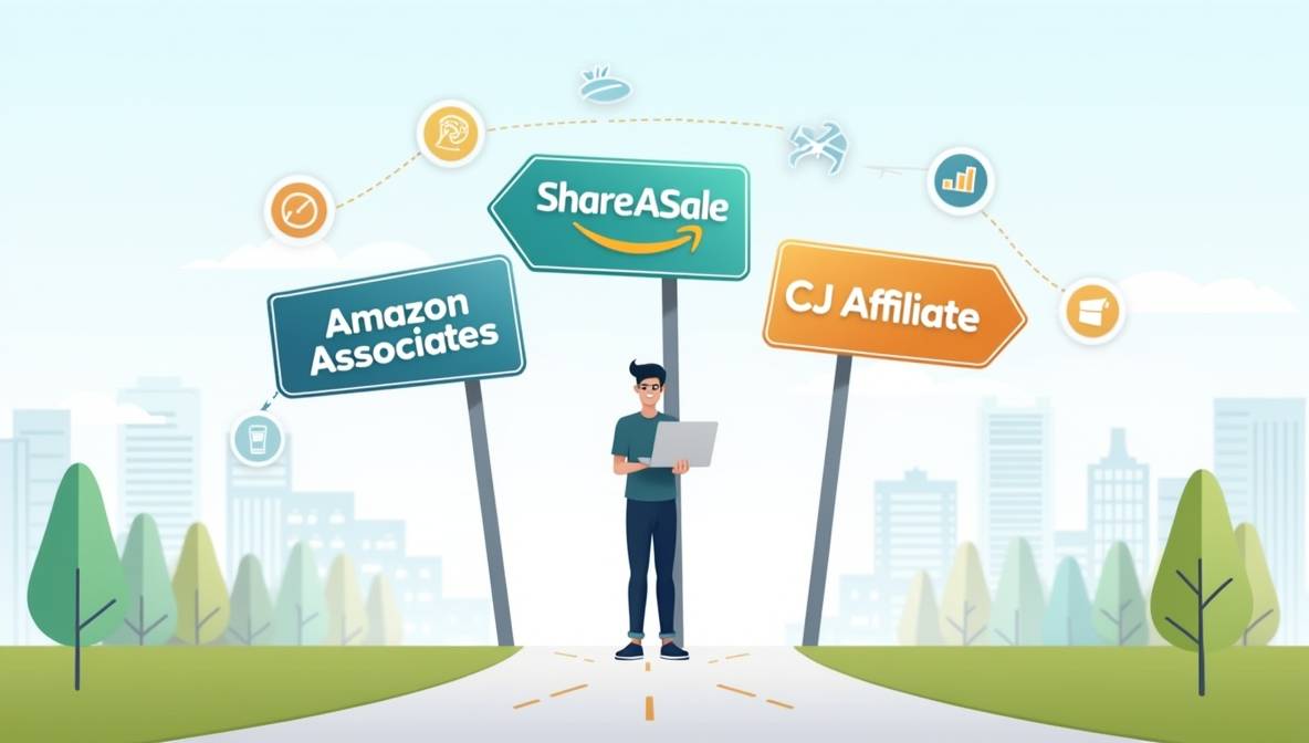 Amazon Associates vs ShareASale vs CJ Affiliate: Best for Beginners 2025